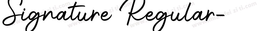 Signature Regular字体转换